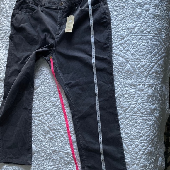 St John's Bay Straight Corduroy Pants Womens 18P Gray Mid Rise Zip Stretch NWT - Picture 5 of 8